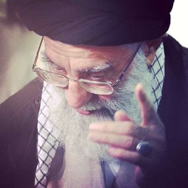 Ayatollah Ali Khamenei - this picture was given as a token of appreciation on the back of the meeting with Khamenei as a ‘souvenir’.